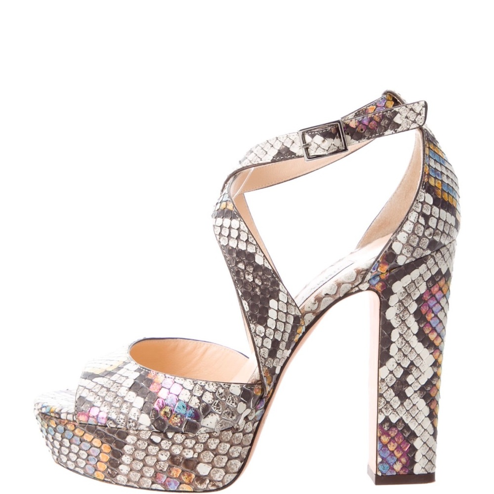 Jimmy Choo Multicolor Snakeskin Heels